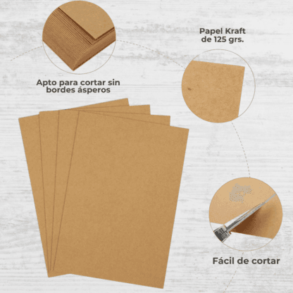 Papel Kraft en A4 – Estilo Artesanal con Calidad Profesional - Imagen 9