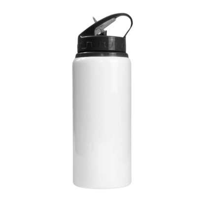 Botella Blanca Sublimable 500 ml – Aluminio con Doble Tapa | Lista para Estampar tu Estilo