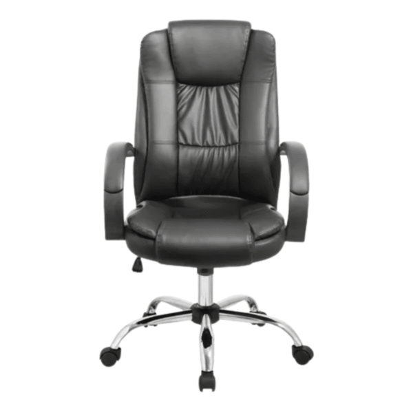 Sillón Gerencial De Oficina Eco Cuero Color Negro