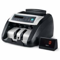 Contadora de Billetes Carga Superior 220V con Doble Visor LED + Detector UV/IR – 600 billetes/min