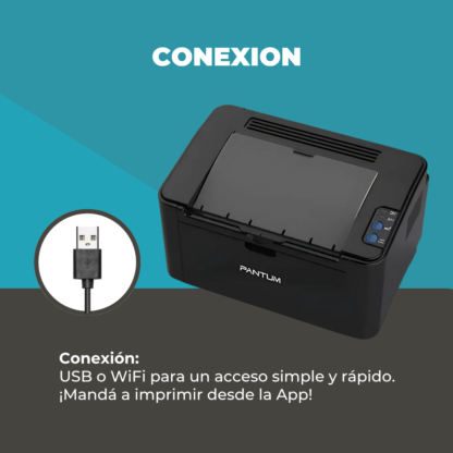 Impresora Pantum P2200W Monocromática Wifi - USB - Imagen 11