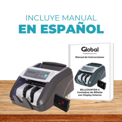 Contadora de Billetes de Carga Superior con Doble Visor LED y Detección de Billetes Falsos UV IR 220V - Imagen 6