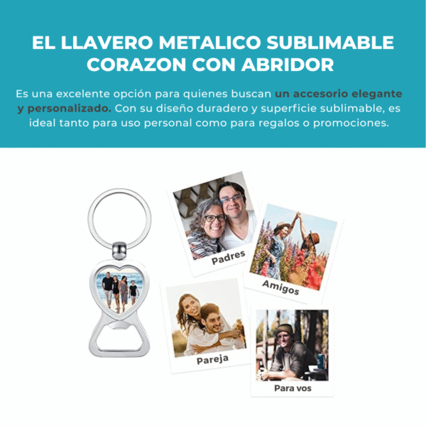 Llavero Metálico para Sublimar - Diseño Destapador - Imagen 9