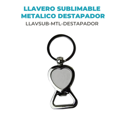 Llavero Metálico para Sublimar - Diseño Destapador - Imagen 2
