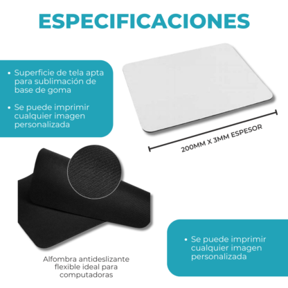 Mousepad Sublimable de Goma con Tela - Imagen 9