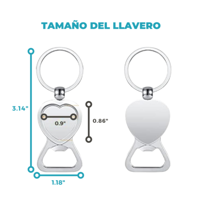 Llavero Metálico para Sublimar - Diseño Destapador - Imagen 3