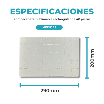 Rompecabeza de Cartón para Sublimar 16/40 Piezas - Imagen 12