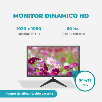 Monitor Oficina de 27 Pulgadas - Full HD 1920x1080@60HZ - VGA+HDMI - Incluye Cable HDMI - Imagen 3