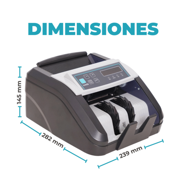 Contadora de Billetes de Carga Superior con Doble Visor LED y Detección de Billetes Falsos UV IR 220V - Imagen 8