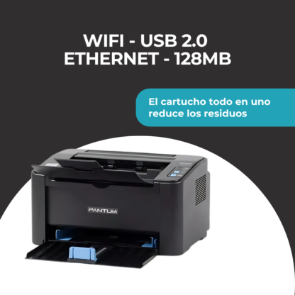 Impresora Pantum P2200W Monocromática Wifi - USB - Imagen 4