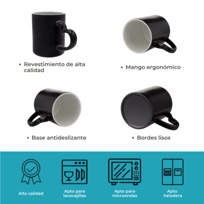 Taza Mágica Ceramica 11oz: Tu Diseño Aparece con el Calor - Imagen 4
