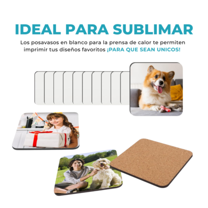 Portavasos para Sublimar de Madera MDF Cuadrado/Redondo - Imagen 13