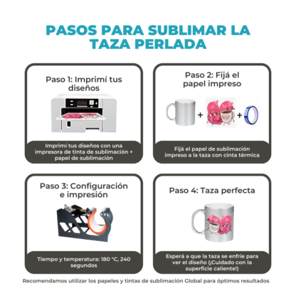 Taza de Cerámica Perlada 325ml: Elegancia Lista para Sublimar - Imagen 5