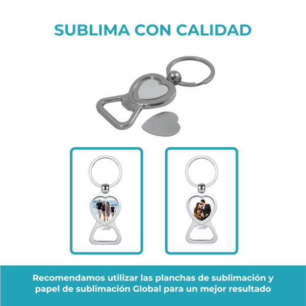 Llavero Metálico para Sublimar - Diseño Destapador - Imagen 5