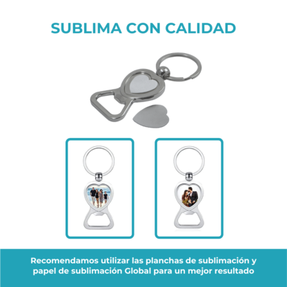 Llavero Metálico para Sublimar - Diseño Destapador - Imagen 5