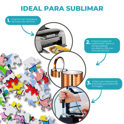 Rompecabeza de Cartón para Sublimar 16/40 Piezas - Imagen 5
