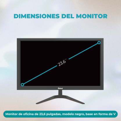 Monitor Oficina de 23.6 Pulgadas - Full HD 1920x1080 - VGA+HDMI - Imagen 5