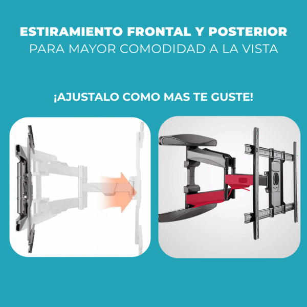 Soporte de TV Doble Brazo Ultra Reforzado 40" a 85"– Máxima Estabilidad para Pantallas Grandes - Imagen 5