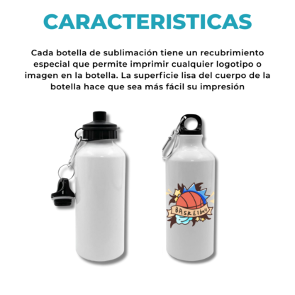 Botella Sublimable 500ml: Diseño, Resistencia y Doble Tapa Deportiva - Imagen 5