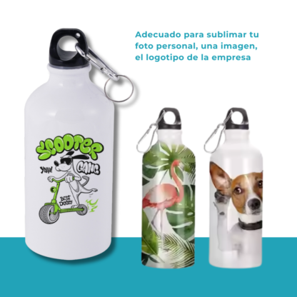 Botella de Aluminio 500ml: Sublimación + Estilo Deportivo - Imagen 5