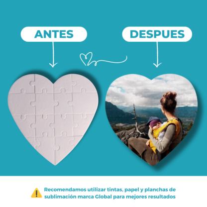 Rompecabeza de Cartón para Sublimar 16/40 Piezas - Imagen 6