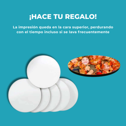 Portavasos para Sublimar de Madera MDF Cuadrado/Redondo - Imagen 8