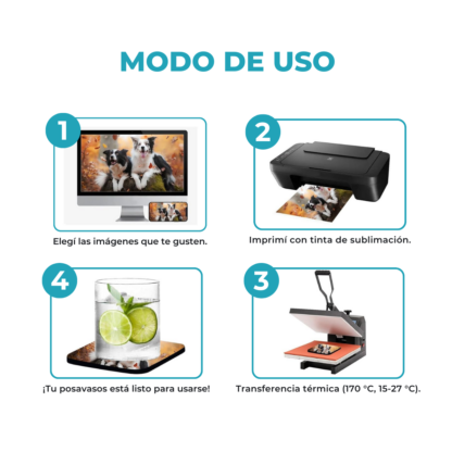 Portavasos para Sublimar de Madera MDF Cuadrado/Redondo - Imagen 15