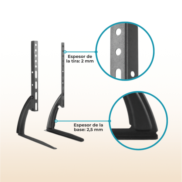 Soporte TV de Apoyo en Mesa de 37¨ a 75¨ VESA 600x400 hasta 50kg - Imagen 10