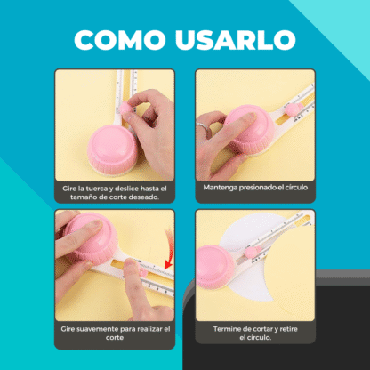 Cutter Compás para Cortes Circulares + 3 Repuestos – Precisión y Practicidad - Imagen 6