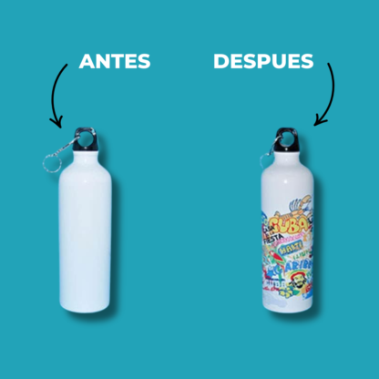 Botella de Aluminio 500ml: Sublimación + Estilo Deportivo - Imagen 6