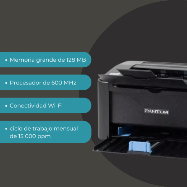 Impresora Pantum P2200W Monocromática Wifi - USB - Imagen 8