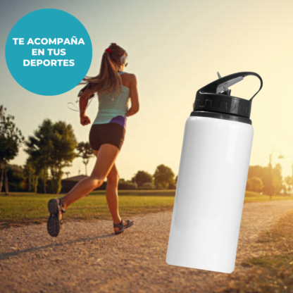 Botella Blanca Sublimable 500 ml – Aluminio con Doble Tapa | Lista para Estampar tu Estilo - Imagen 7