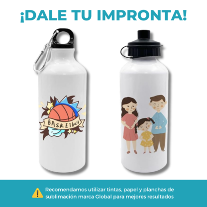 Botella Sublimable 500ml: Diseño, Resistencia y Doble Tapa Deportiva - Imagen 8