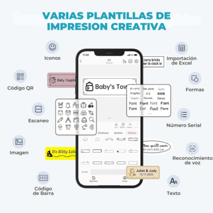 Impresora Térmica Portátil Bluetooth para Etiquetas y Stickers 12mm - Imagen 8