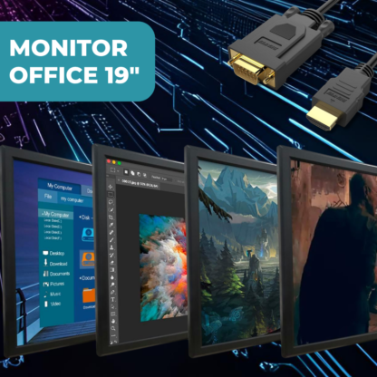 Monitor Oficina de 19 Pulgadas con Base V - HD 1440x900 - Imagen 5