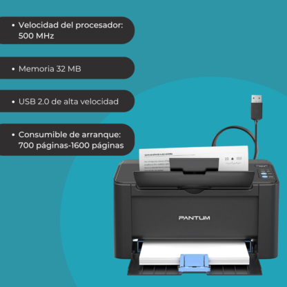 Impresora Pantum P2516 Monocromática - USB - Imagen 10