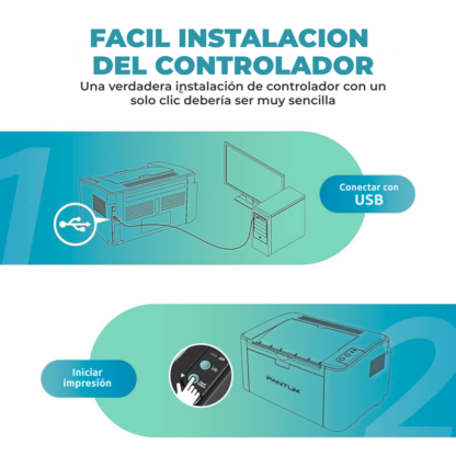 Impresora Pantum P2516 Monocromática - USB - Imagen 3