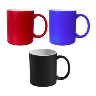 Taza Sublimable Magica Cambia Color con Temperatura de Ceramica Recta Matte de 11oz 325cm3
