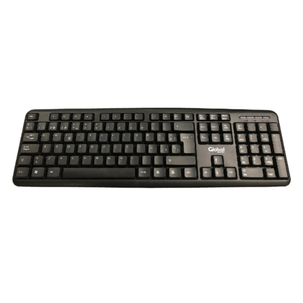Teclado Multimedia K227 con cable USB color negro 108 teclas - Global Electronics