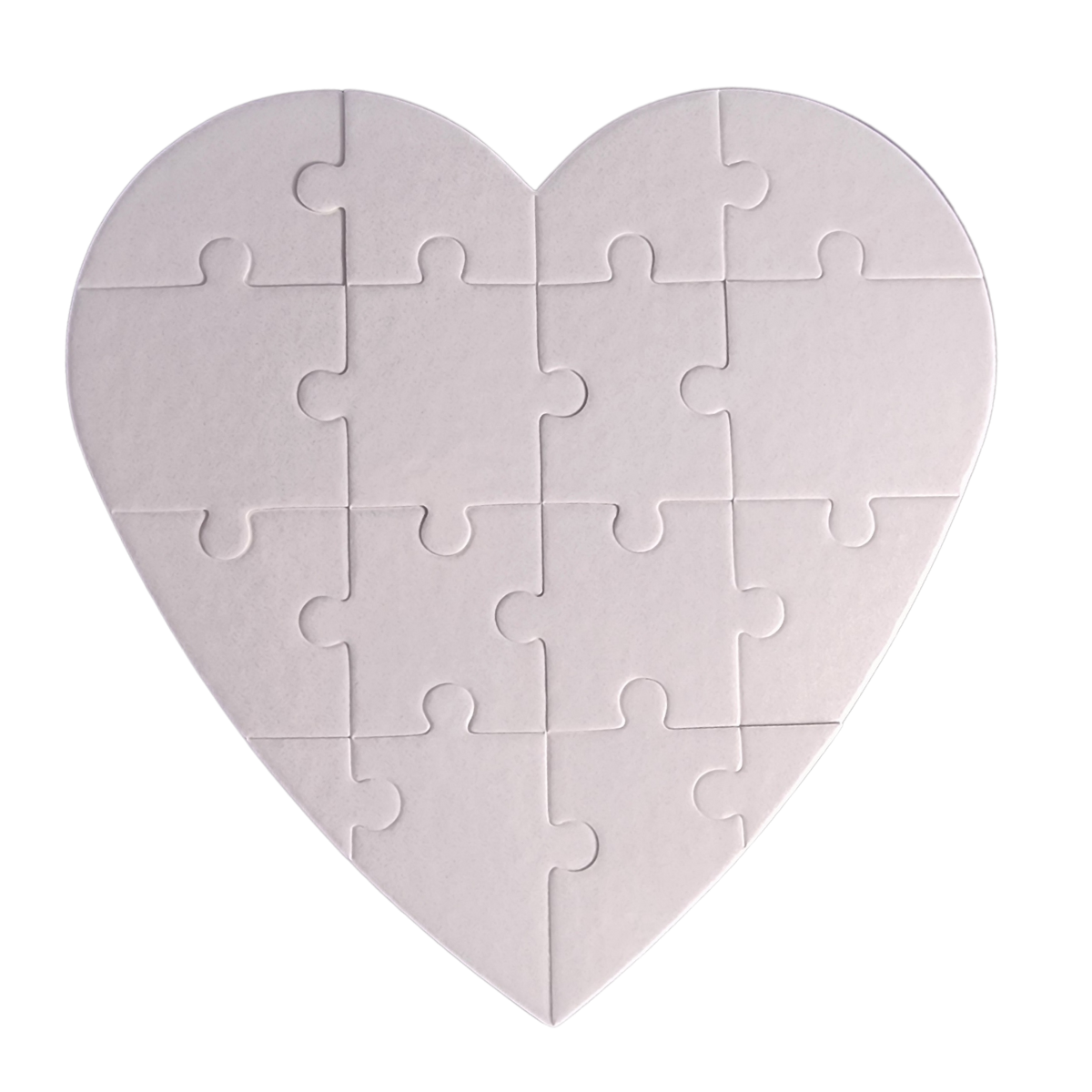 Rompecabeza Sublimable Corazon 190x190mm de 16 Piezas - Global Electronics (Caja x 350)