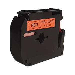 Cinta Compatible Para Brother Mk431 Negro sobre rojo