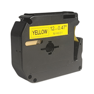 Cinta Rotuladora Compatible Brother MK-631 Negro sobre Amarillo