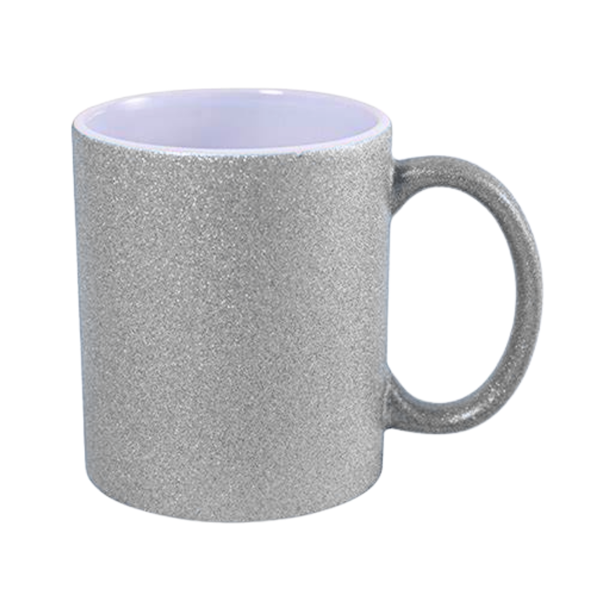 Taza Sublimable Glitter de Ceramica Recta con Asa de 11oz 325cm3 - Global Electronics (Caja x 48)