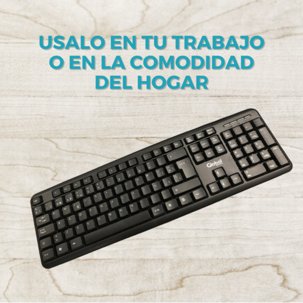 Teclado Multimedia K227 con cable USB color negro 108 teclas - Global Electronics - Imagen 10