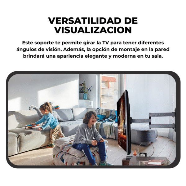 Soporte TV Móvil 14" a 42" – Flexibilidad Compacta y Firmeza Total - Imagen 10