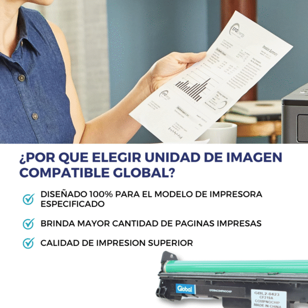 Drum CF219A Sin Chip para HP M26nw – Rendimiento Profesional al Mejor Precio - Imagen 10