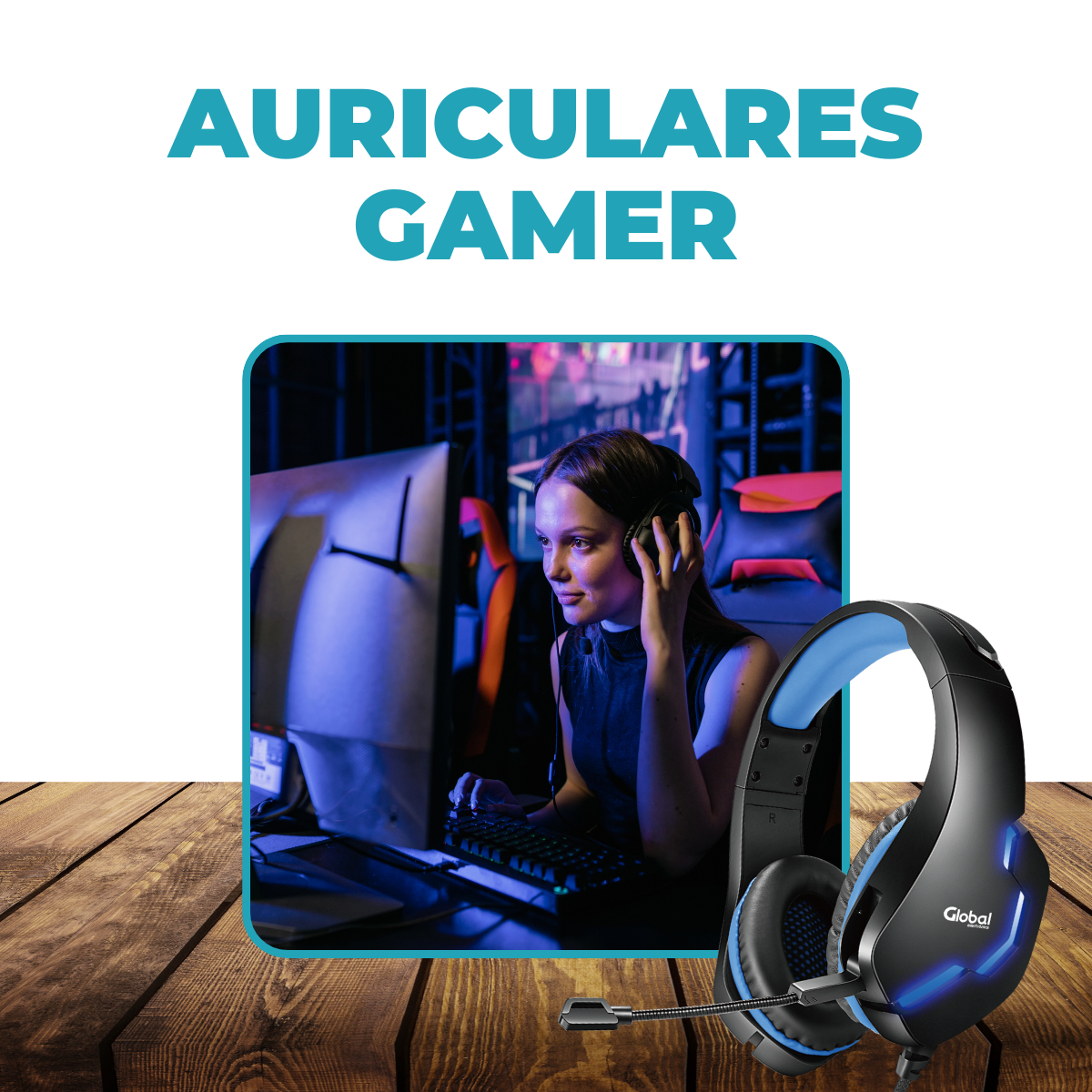 Auricular Gamer con Microfono y Luces Stereo EPGMR150 - Imagen 9