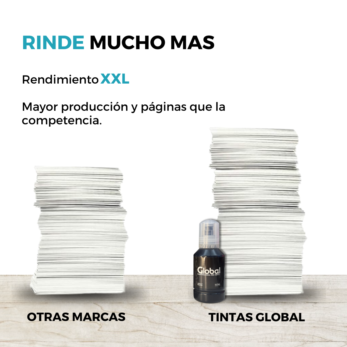 Tinta compatible con Epson L Series T504/544 EcoTank Negro Dye 130 ml - Imagen 10