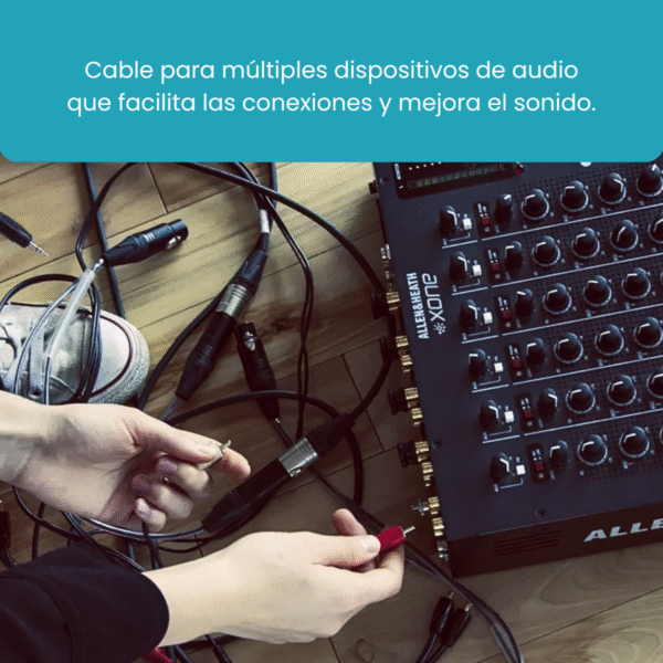 Cable de Audio 3.5mm a 2 RCA de 2 Metros - Imagen 10
