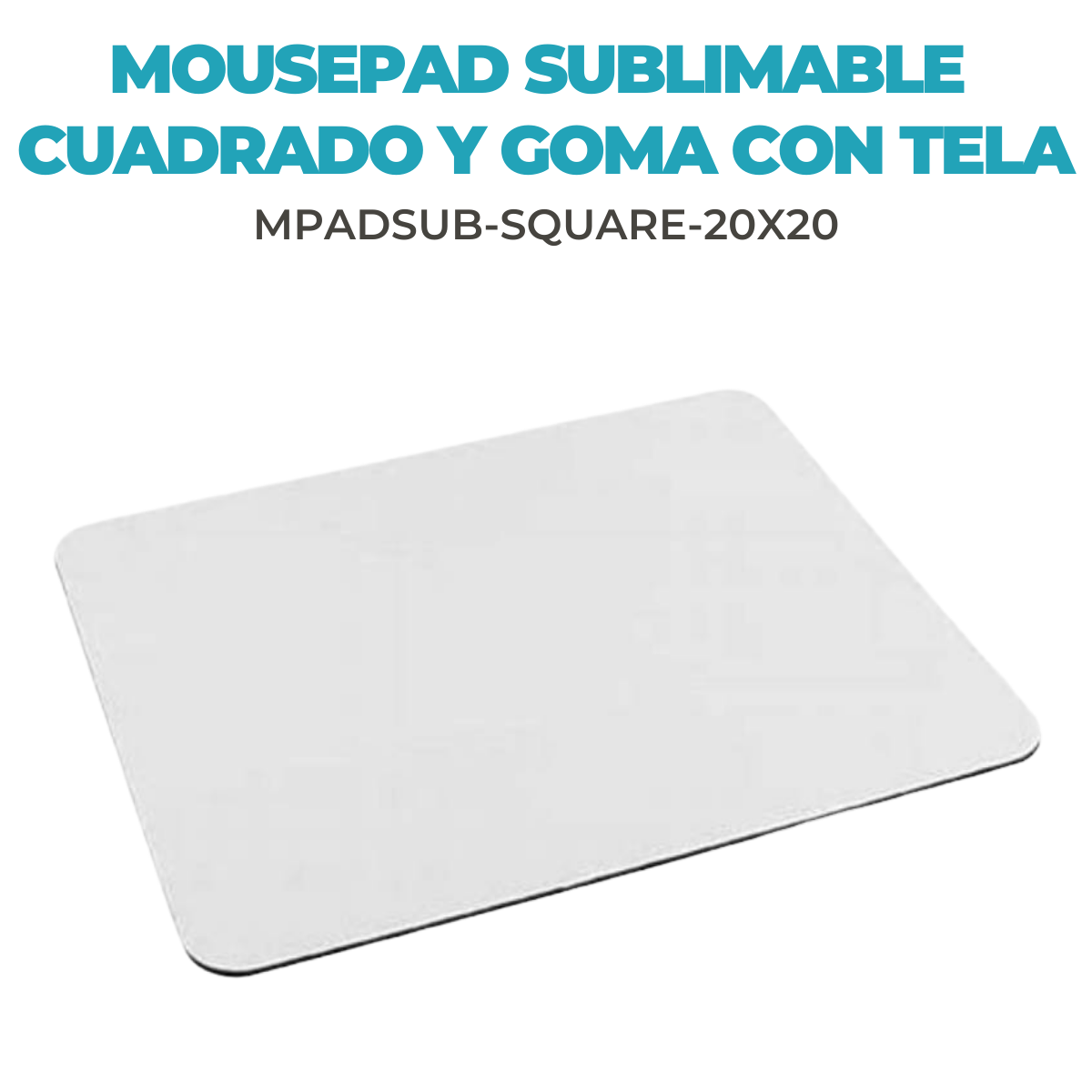 Mousepad Sublimable de Goma con Tela 3mm espesor - Global Electronics (Caja x 200)